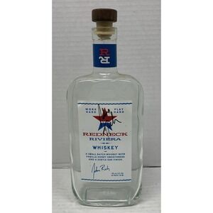 Redneck Riviera Whiskey Clear Bottle John Rich 750 ML EMPTY Signed!